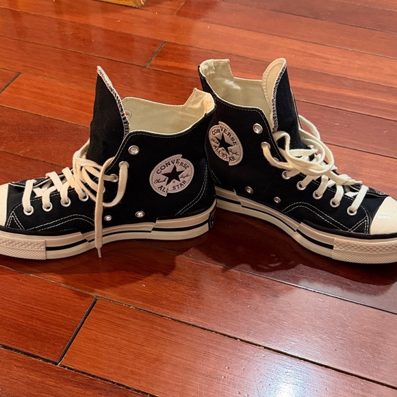 Converse Black and White High-Tops - Picture 2 of 4